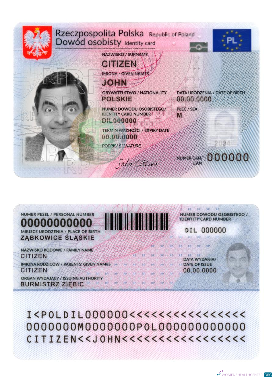 Download Poland ID card 2023 present Photoshop template